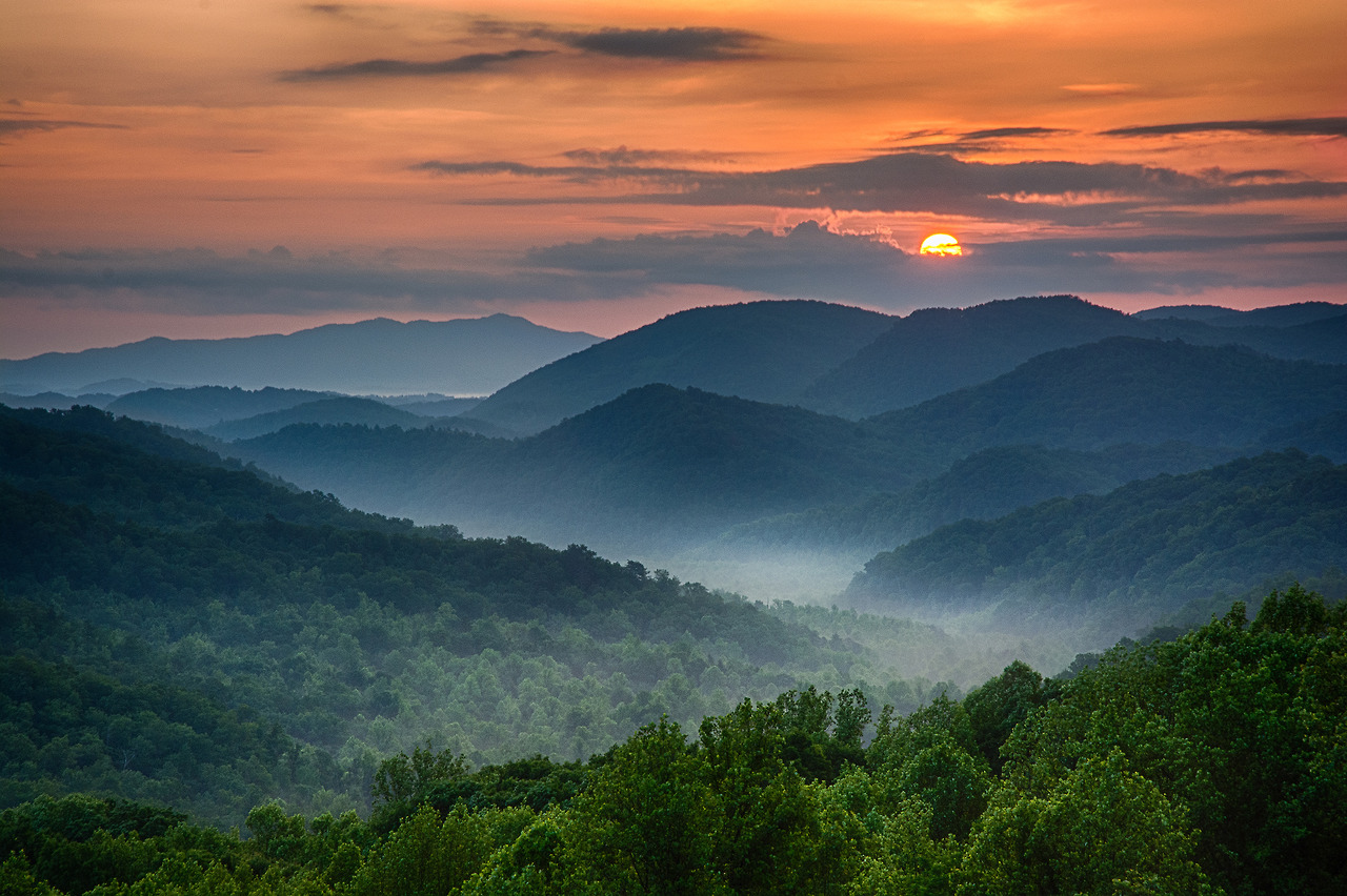 Great Smokey Mountains sunset