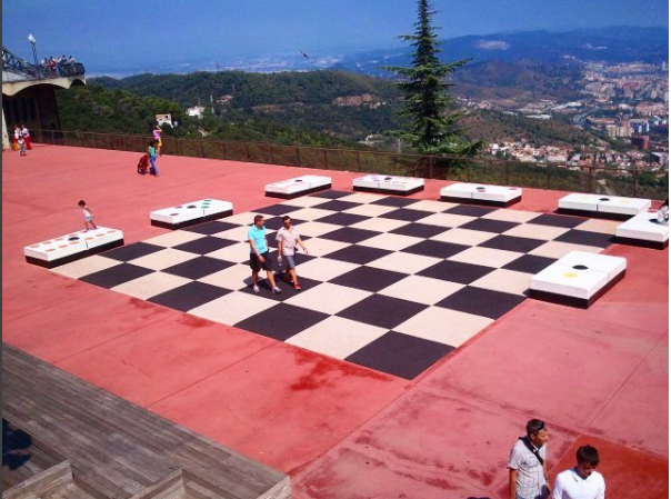 Large chess board at Tibidago