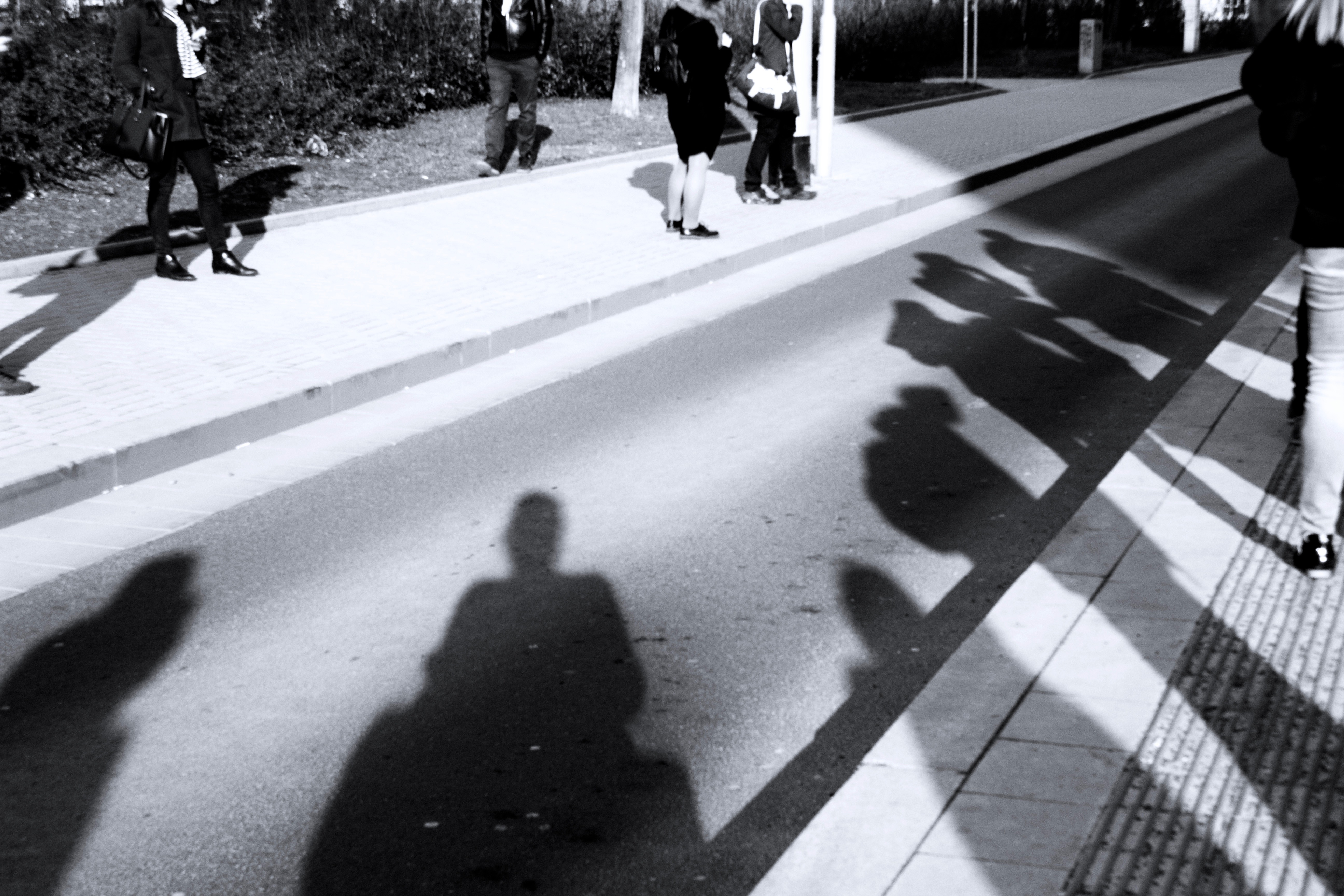 Prague, waiting at the tram stop