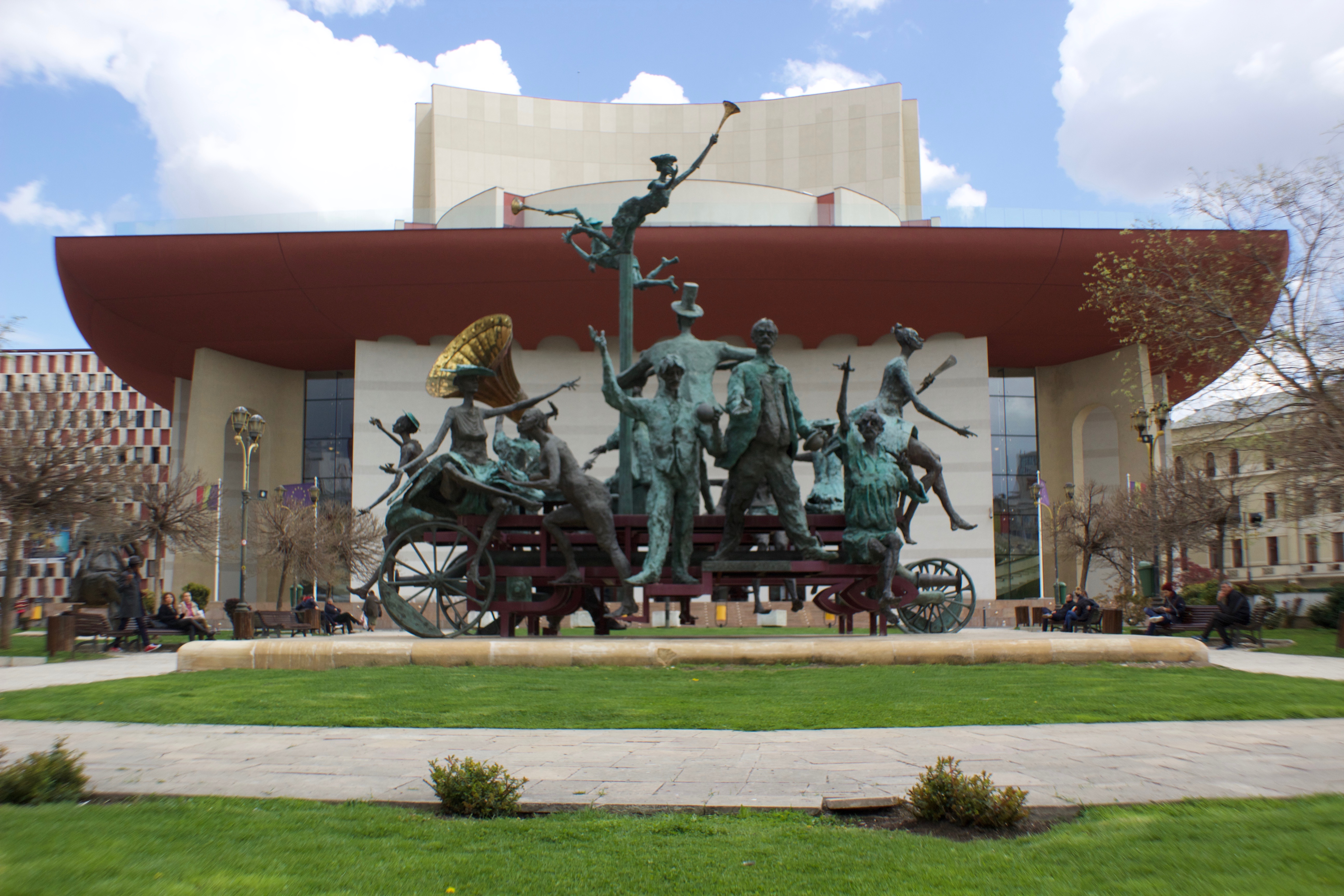 Statue in front of the University square