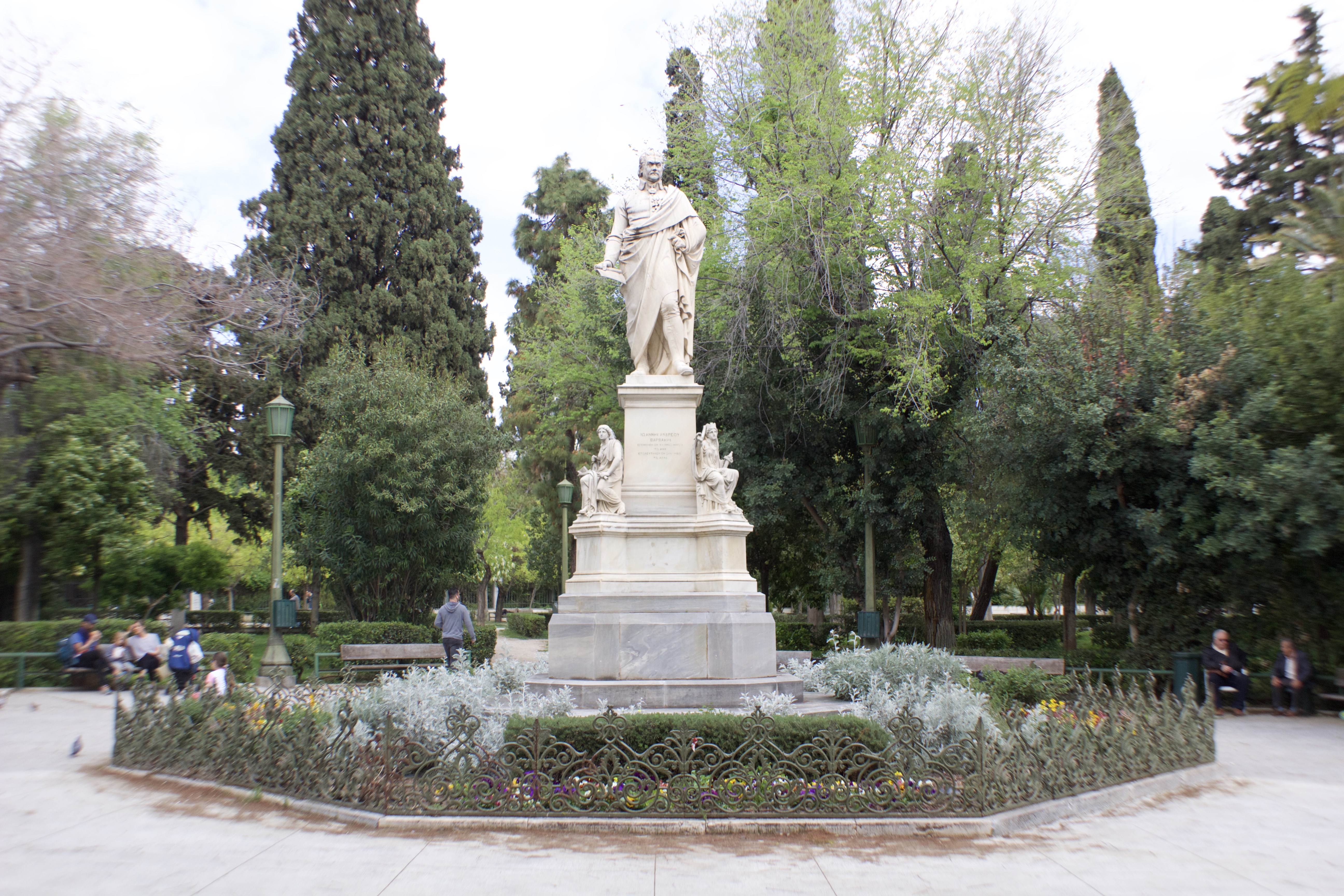 Statue in a park near the ancient part of Athens 