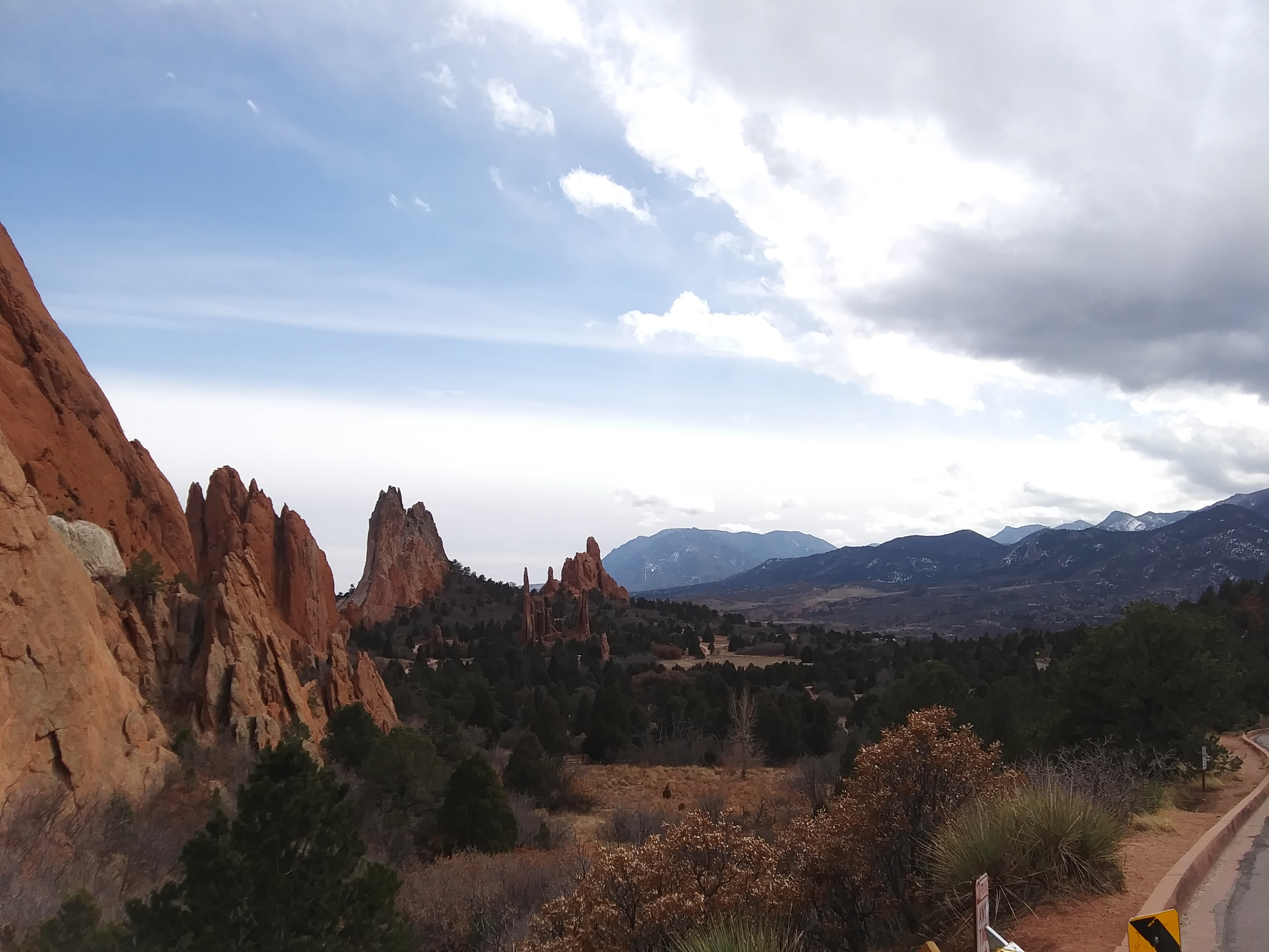 Garden of the Gods on a pullout on the scenic byway