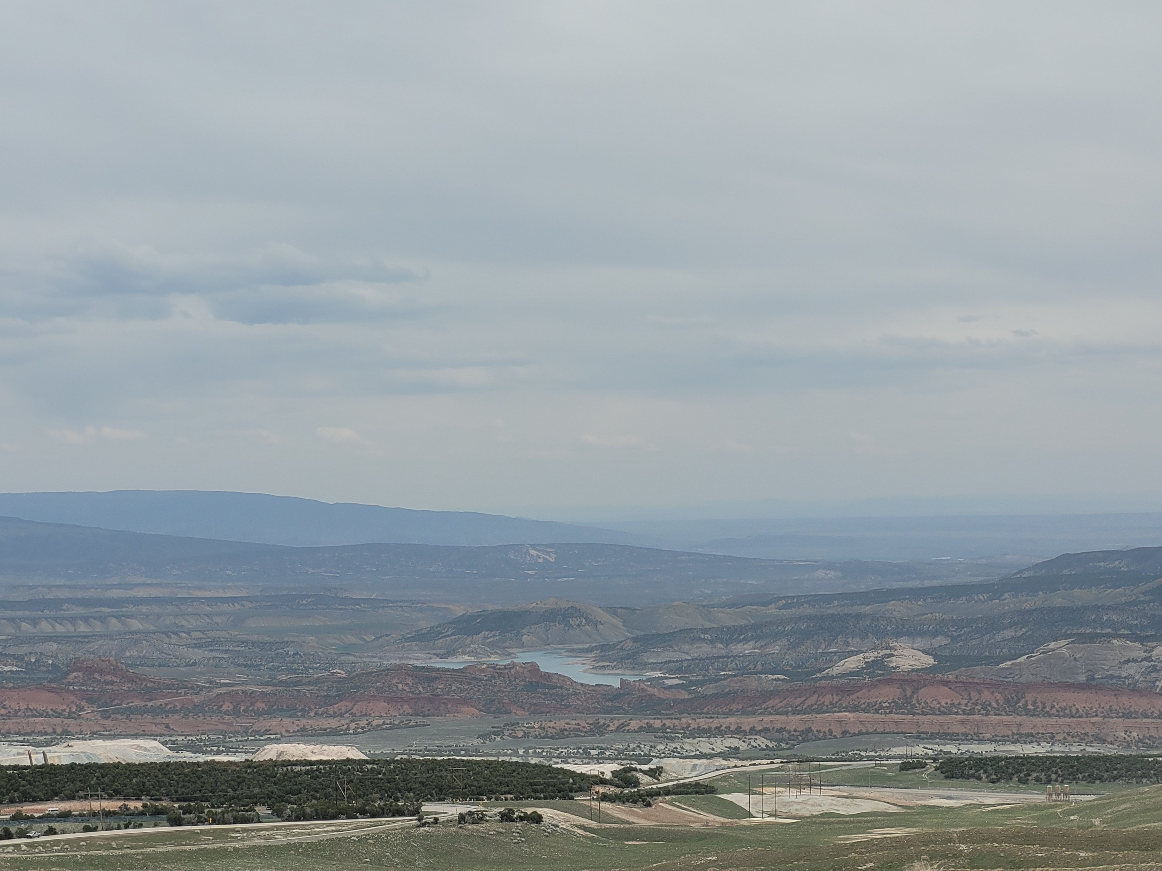 Overlooking the lake of Flaming Gorge Reservoir on highway 44, closer to the 191.